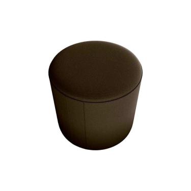 Imagem de Puff Banqueta Redondo Luxo Copenhage Matrix Veludo Marrom