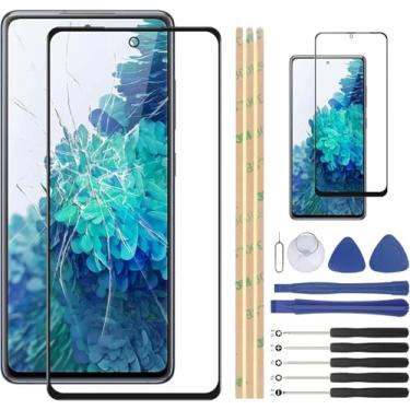 Imagem de FKBAightccy Substituição de vidro frontal para Samsung Galaxy S20 FE/S20 FE 5G/S20 FE 2022 Painel de lente externo de vidro frontal com ferramentas (sem tela LCD)