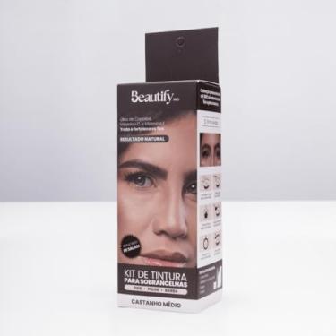 Imagem de Lançamento Kit Tintura para Sobrancelha e Cílios 10ml com Oxidante Beautify (Castanho Médio)
