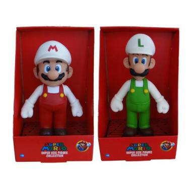 Imagem de Super Mario Fire e Luigi Fire - kit 2 bonecos grandes - Super Size Fig