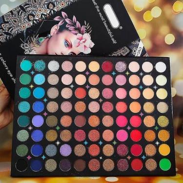 Imagem de Sombra de olhos paleta de sombras paleta de sombras coloridas glitter 