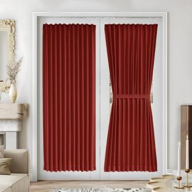 Imagem de Cortina de porta Vatge Christmas Red 137x183 cm Blackout