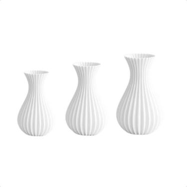 Imagem de Kit 3 Vasos Jarros Espirais Decorativos Para Plantas Artificiais Elega