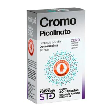 Imagem de Katiguá, Picolinato de Cromo, Mineral Quelato, STD, Sem sabor, 30 Cápsulas Softgel • 30 doses, Branco