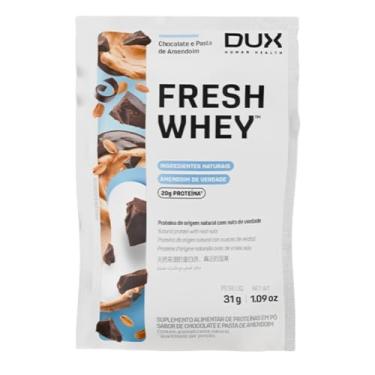 Imagem de Fresh Whey Protein Dux - Caixa com 10 Sachês - Sabor Chocolate e Pasta de Amendoim