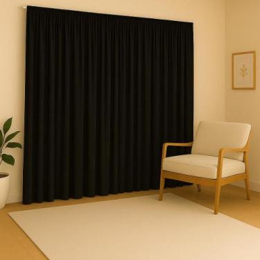 Imagem de Cortina Versátil 4,00X2,80 Para Decoração Sala Quarto Escritório Igrej