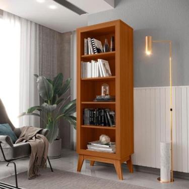 Imagem de Estante Livreiro Retrô Alta Com 5 Prateleiras 173 Cm Eiffel - Cedro Ce