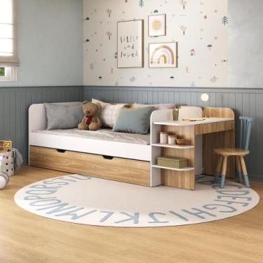 Imagem de Cama de Solteiro Funcional Infantil com Escrivaninha e Cama Auxiliar 1