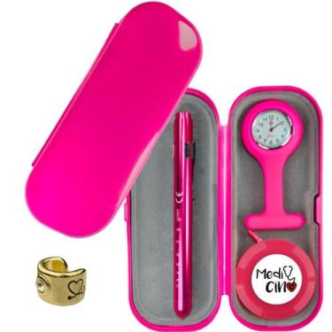 Imagem de Relogio Lapela Estojo Lanterna Fita Metrica Saude Enfermagem Medicina 