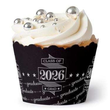 Imagem de Big Dot of Happiness Cheers de formatura - 2023 embalagens de cupcake para festa de formatura - conjunto de 12