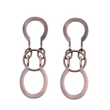 Imagem de 2Pcs Puzzle Ring Brain Teaser Puzzles - Metal Horseshoe Cast Puzzle Game Unlock Interlock Puzzles Box Mind IQ Logic Test Disentanglement Games for Adults Office Supplies