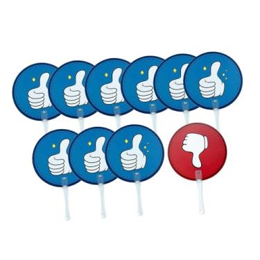 Imagem de UGPLM 10 placas de "polegar para cima" e "polegar para baixo", placas de leilão, de interação professor-aluno, de leilão para