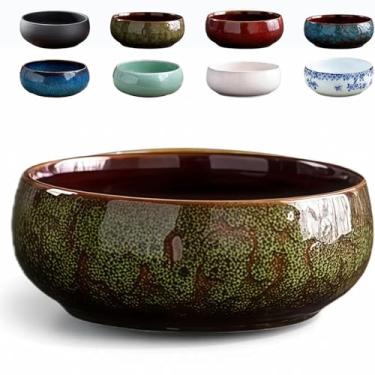 Imagem de Vividhugy 2025 New Lotus Bowl Planter: Flower Water Lily Bowl Vasos grandes para plantar em água interior vidro sementes extra profundo kit plástico externo cerâmica larga 30-45 61 cm (verde)