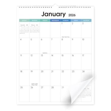 Imagem de SKYDUE Calendário de parede 2025-2026, calendário de 20 meses de maio de 2025 a dezembro de 2026, 14,5 x 11,5 calendário de parede vertical com 280 adesivos de planejador