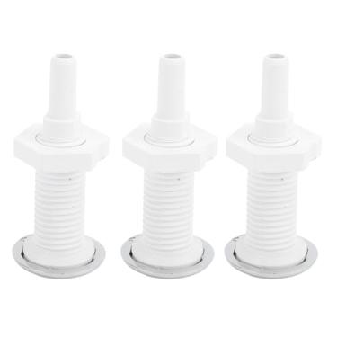 Imagem de Greensen Bico de Ar para Banheira, Jato de Massagem Em PVC Design Reto 30mm, Bico de Bolhas de Ar Com 9 Furos para Spas e Banheiras de Hidromassagem, Com Acessórios para Jatos de Água