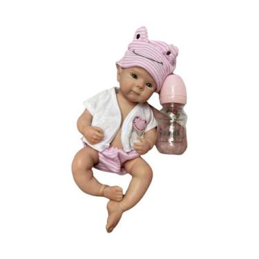 Imagem de Boneca De Silicone Reborn Bettie Girl De 13 Polegadas Com Boca Aberta,