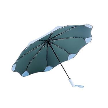 Imagem de LMJYU Guarda-chuva automático dobrável masculino feminino guarda-sol chuva feminino guarda-chuva à prova de vento para homens