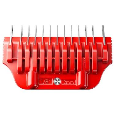 Imagem de MEMIRY Acessório de proteção de cortador largo para lâmina larga tipo A5, compatível com Andis, Wahl, Oster, acessório de cuidados com animais de estimação, pente profissional de aço inoxidável (3 mm