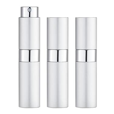 Imagem de Frasco atomizador de perfume de 8 ml para viagem, dispensador de colônia vazio, pulverizador portátil (branco)