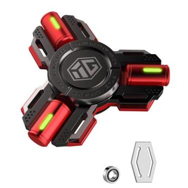 Imagem de Mão de dedo de metal Fidget Spinner INNÔPLUS com luz luminosa