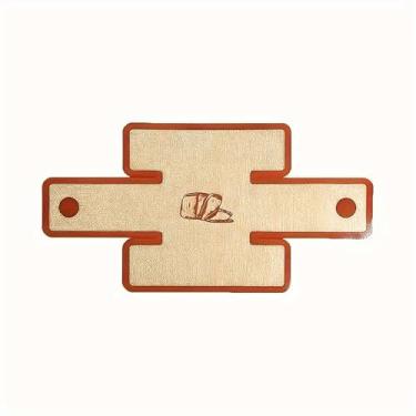 Imagem de 1 bandeja grande antiaderente de silicone para assar e pão – grande 49 x 25 cm, reutilizável, pizza/forma de pastelaria (vermelha)