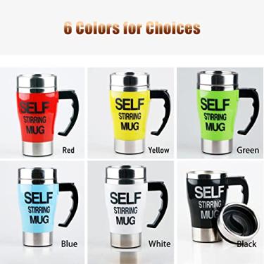 Imagem de Caneca de Mistura Automática com Tampa Elétrica Aço Inoxidável para Café Leite Cacau Chocolate Quente Chá Fácil Usar Útil
