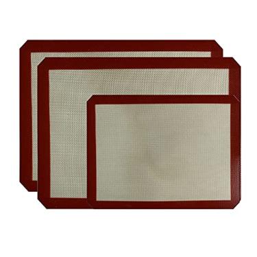 Imagem de Tapete de Assado Silicone Antiaderente Alimento Alta Temperatura Folha Reutilizável para Macaron Pão Massa Amassado