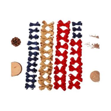 Imagem de Conjunto De Clips De Cabelo De Algodão Colorido Com Laço De Liga Para 