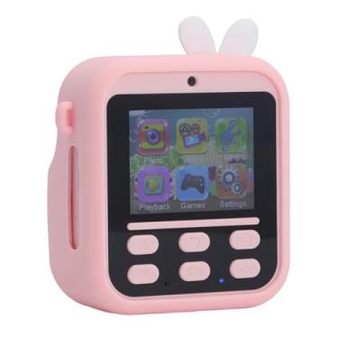 Imagem de Fabater Câmera de Impressão Instantânea Infantil, Câmera Infantil de Lente Dupla Bluetooth 1080P, Impressão Instantânea Com Filtros, Música de Jogo, Bateria de 1300mAh (Coelho Rosa)