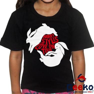 Imagem de Camiseta Infantil Harry Styles 100% Algodão Love On Tour Geeko - DNA G