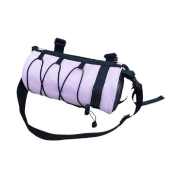 Imagem de harayaa Bolsa de guidão profissional para bicicleta, bolsa de ombro para ciclistas urbanos, Luz Rosa