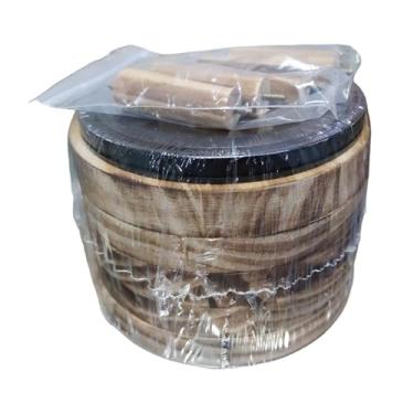 Imagem de Bothyi Suporte para Ovos Frescos de Madeira com 5 Camadas, Giratório, Organizador e Expositor para Despensa, Otimiza Espaço.