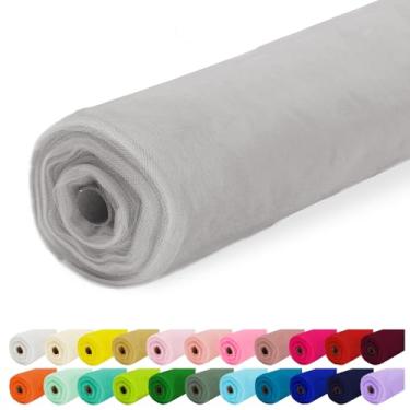 Imagem de Luceinvita Rolo de tecido de tule, 137.2 cm x 10 jardas (30 pés) tule para decorações de casamento Natal arco de banco tutu festa pano de fundo saia de mesa de chá de bebê embrulho de presente rede de