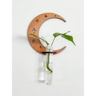 Imagem de Mini vaso minimalista de planta oca, hidropônica transparente, planta pothos, pendurar na parede