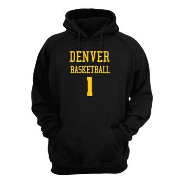 Imagem de Blusa Moletom Capuz Basquete Denver Basketball Número 1 - Loja Click C