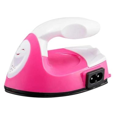 Imagem de predolo Mini Ferro de Passar para Artesanato, Ferramenta de Aquecimento Rápido para Pequenos Remendos de Tecido, Camisetas DIY, Rosa Escuro