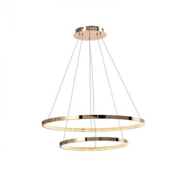 Imagem de Pendente Led Milano Gold Com 2 Anéis - Hevvy