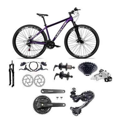 Imagem de Bicicleta Aro 29 Absolute Nero 5 Câmbios Shimano Deore E Altus 27v Freio Hidraulico Garfo C/trava -roxo
