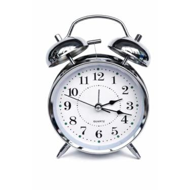 Imagem de Relógio Despertador de Mesa Analógico Vintage Clássico em Metal com Alarme Alto Quartz, Luz Noturna, Silencioso Ideal Para Uso em Casa, Quarto ou Escritório Retro Estiloso Antigo – WDG COMÉRCIO