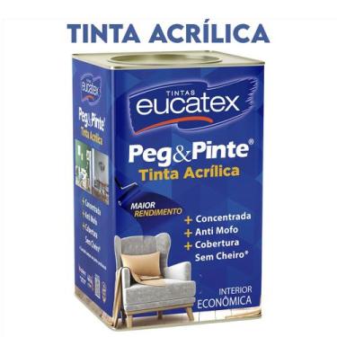 Imagem de Tinta Acrílica Peg & Pinte 18l Branco Sem Cheiro Eucatex