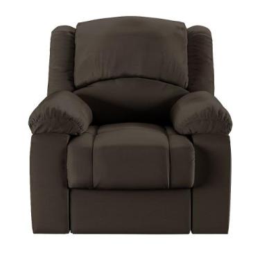 Imagem de Poltrona do Papai Reclinável Sala de Cinema Barcelona Manual PU Marrom
