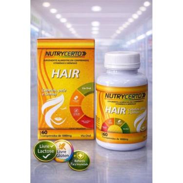 Imagem de Nutrycerto Hair Cabelos, Pele e Unhas com 60 Comp - 117