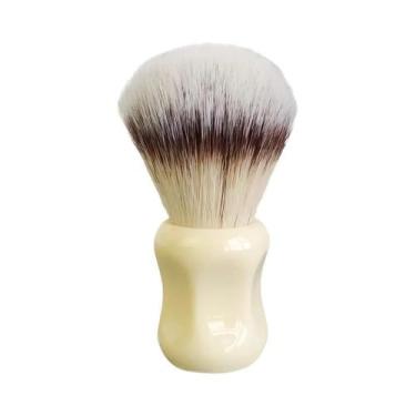 Imagem de Pincel De Barba Masculino De Cerdas Sintéticas Macias Com Cabo De Resi