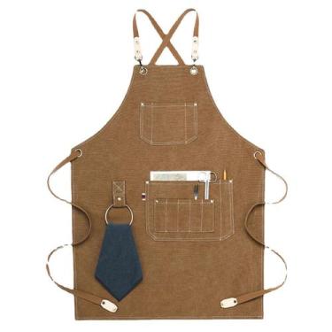 Imagem de Avental de lona resistente à água com bolsos para homens e mulheres - 