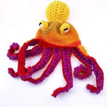 Imagem de Chapéu Funny Octopus Crochet Cosplay para adultos - yiweisai