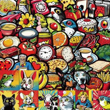 Imagem de Adesivos, móveis vintage, 50 peças, decoração retrô, à prova d'água - 