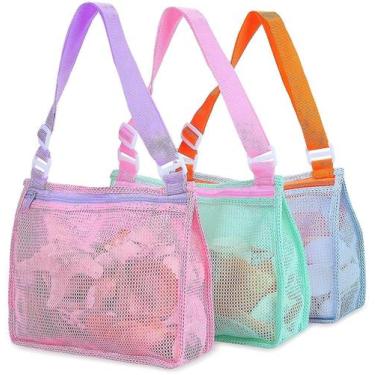 Imagem de Bolsa de malha de brinquedo de praia Tagitary para crianças Shell Coll