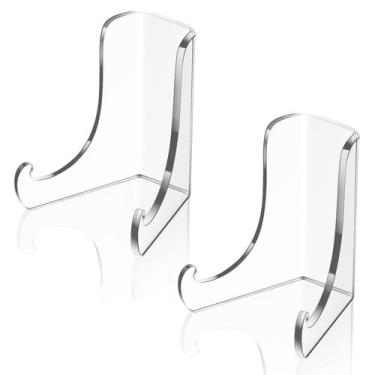 Imagem de Suportes de placa de acrílico Chunful Clear Easels 13 x 12,7 x 15,2 cm