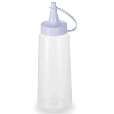 Imagem de Bisnaga Plástica Flexível 250ml para Molhos Maionese Caldas Cremes Tampa Branca Plasvale