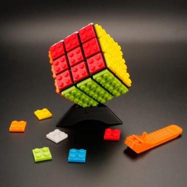 Imagem de Magic Cube Uvini Speed 3x3 com brinquedo Building Bricks